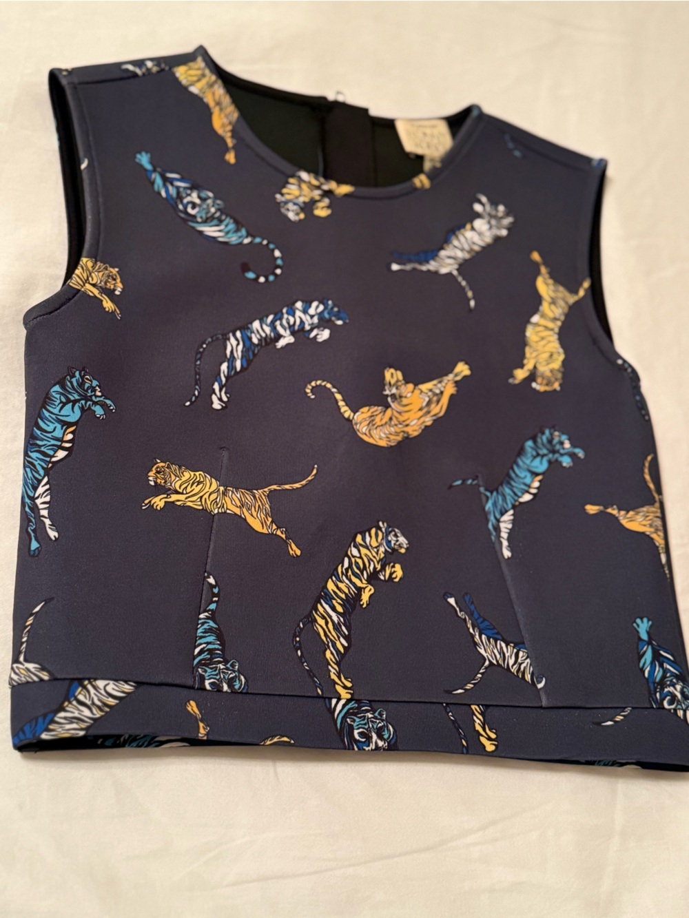 Torn By Ronny Kobo Tiger print structured tank statement piece size small